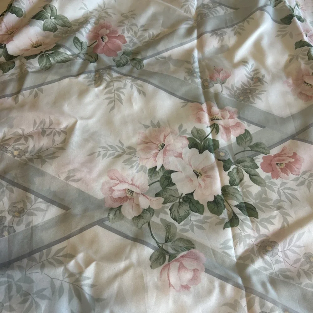 Cottagecore Vtg Springs Home Ruffled‎ Shower Curtain Floral USA Made 66X67
